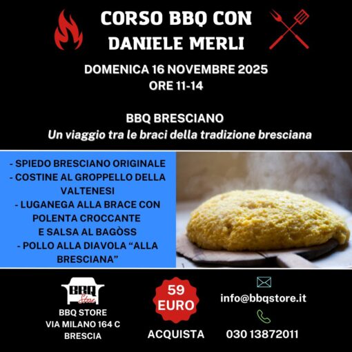 3' CORSO BARBECUE BRESCIANO - DOMENICA 16 NOVEMBRE ORE 11-14