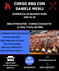 4' CORSO BARBECUE PITMASTER AVANZATO - DOMENICA 24 MAGGIO ORE 10-16