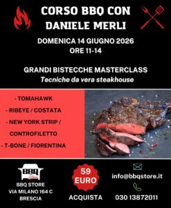 5' CORSO BARBECUE BISTECCHE - DOMENICA 14 GIUGNO ORE 11-14