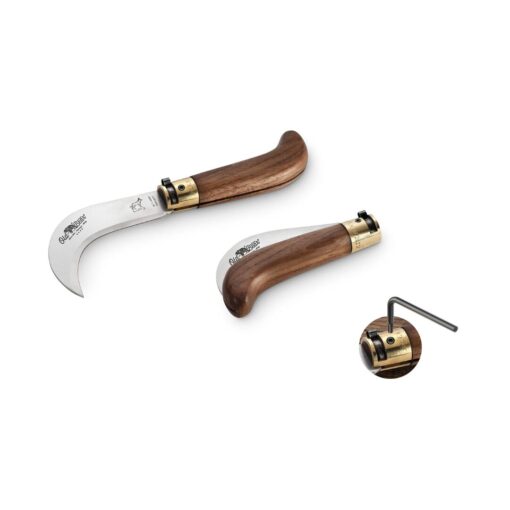 Coltello roncola pieghevole Old Bear manico in noce – S